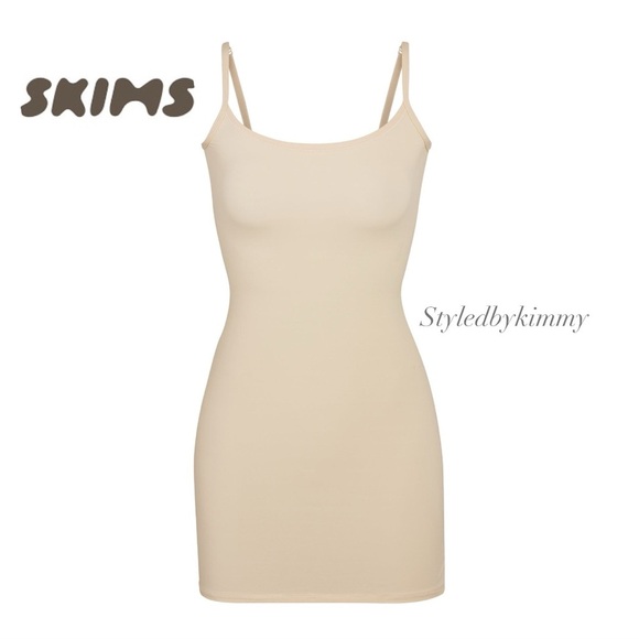 SKIMS FITS EVERYBODY SLIP DRESS SAND NEW NWT S SMALL - Picture 1 of 5